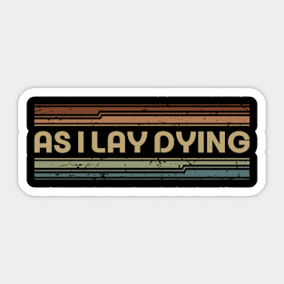 As I Lay Dying Retro Lines Sticker